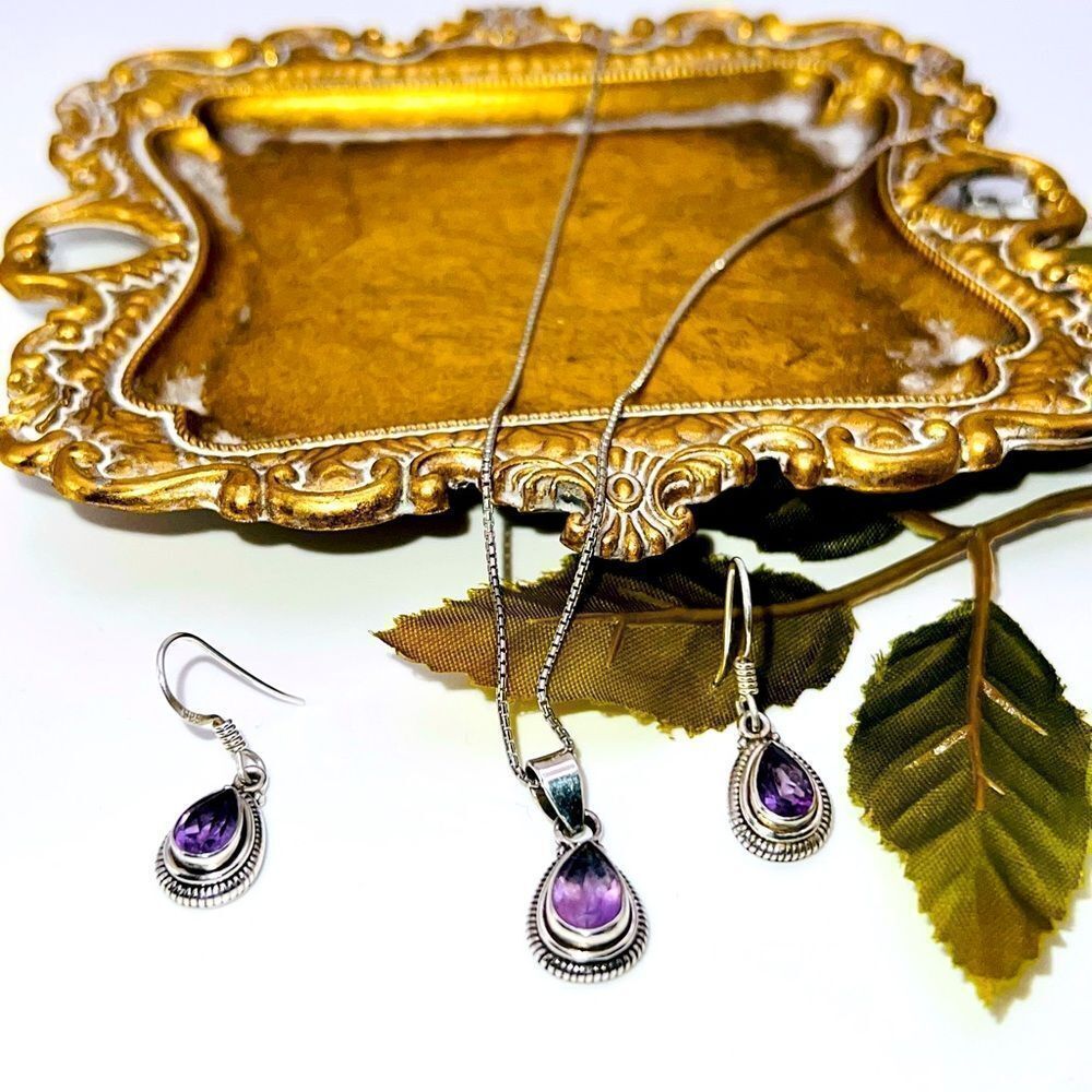 Starling Silver Necklace Earring Set